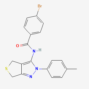 molecular formula C19H16BrN3OS B2602480 4-bromo-N-(2-(p-tolyl)-4,6-dihydro-2H-thieno[3,4-c]pyrazol-3-yl)benzamide CAS No. 396720-21-1