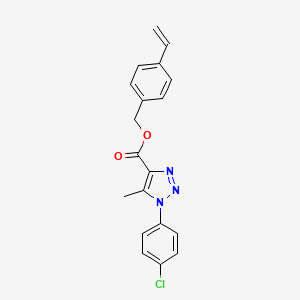 molecular formula C19H16ClN3O2 B2602497 1-(4-氯苯基)-5-甲基-1H-1,2,3-三唑-4-甲酸4-乙烯基苄酯 CAS No. 946302-87-0