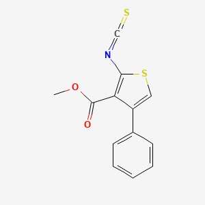 molecular formula C13H9NO2S2 B2602549 2-异硫氰酸甲酯-4-苯硫代吩-3-羧酸酯 CAS No. 2241138-49-6