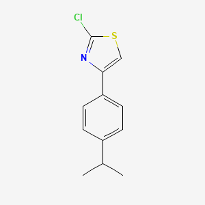 molecular formula C12H12ClNS B2602563 2-Chloro-4-(4-isopropylphenyl)thiazole CAS No. 99797-29-2