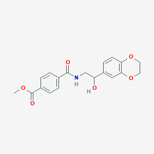 molecular formula C19H19NO6 B2602564 Methyl 4-((2-(2,3-dihydrobenzo[b][1,4]dioxin-6-yl)-2-hydroxyethyl)carbamoyl)benzoate CAS No. 2034352-09-3