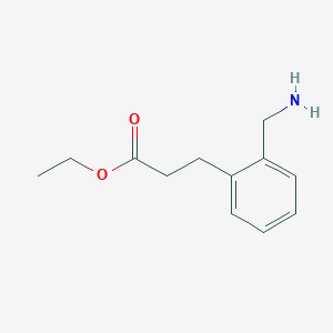molecular formula C12H17NO2 B2602621 Ethyl 3-[2-(aminomethyl)phenyl]propanoate CAS No. 916303-54-3
