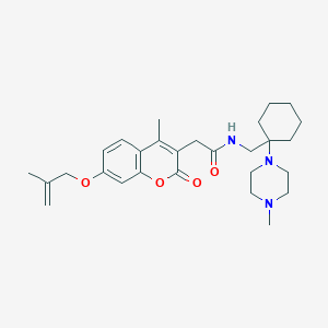 2-{4-methyl-7-[(2-methyl-2-propenyl)oxy]-2-oxo-2H-chromen-3-yl}-N-{[1-(4-methyl-1-piperazinyl)cyclohexyl]methyl}acetamide