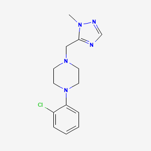 molecular formula C14H18ClN5 B2602641 1-(2-Chlorophenyl)-4-[(2-methyl-1,2,4-triazol-3-yl)methyl]piperazine CAS No. 2322220-65-3