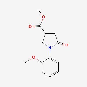 molecular formula C13H15NO4 B2602649 1-(2-甲氧基苯基)-5-氧代吡咯烷-3-羧酸甲酯 CAS No. 910443-46-8