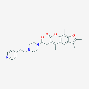 2,3,5,9-tetramethyl-6-(2-oxo-2-{4-[2-(4-pyridinyl)ethyl]-1-piperazinyl}ethyl)-7H-furo[3,2-g]chromen-7-one