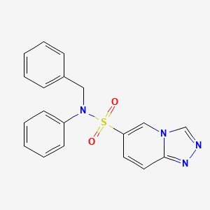 molecular formula C19H16N4O2S B2602650 N-苄基-N-苯基-[1,2,4]三唑并[4,3-a]吡啶-6-磺酰胺 CAS No. 1251620-23-1
