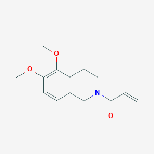 molecular formula C14H17NO3 B2602660 1-(5,6-Dimethoxy-3,4-dihydro-1H-isoquinolin-2-yl)prop-2-en-1-one CAS No. 2176843-86-8