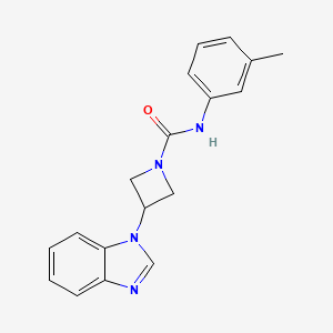 molecular formula C18H18N4O B2602661 3-(Benzimidazol-1-yl)-N-(3-methylphenyl)azetidine-1-carboxamide CAS No. 2380188-36-1