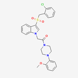 2-(3-((2-chlorobenzyl)sulfonyl)-1H-indol-1-yl)-1-(4-(2-methoxyphenyl)piperazin-1-yl)ethanone