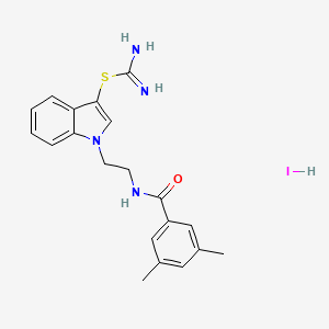 1-(2-(3,5-dimethylbenzamido)ethyl)-1H-indol-3-yl carbamimidothioate hydroiodide