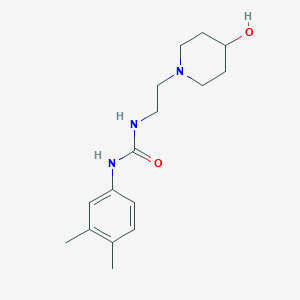 1-(3,4-Dimethylphenyl)-3-(2-(4-hydroxypiperidin-1-yl)ethyl)urea