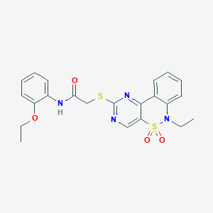 N-(2-ethoxyphenyl)-2-((6-ethyl-5,5-dioxido-6H-benzo[c]pyrimido[4,5-e][1,2]thiazin-2-yl)thio)acetamide