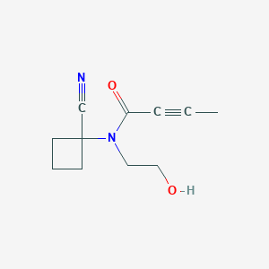 N-(1-Cyanocyclobutyl)-N-(2-hydroxyethyl)but-2-ynamide