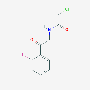 molecular formula C10H9ClFNO2 B2602699 2-chloro-N-[2-(2-fluorophenyl)-2-oxoethyl]acetamide CAS No. 1823252-50-1