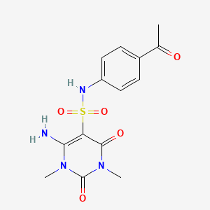 N-(4-acetylphenyl)-4-amino-1,3-dimethyl-2,6-dioxopyrimidine-5-sulfonamide