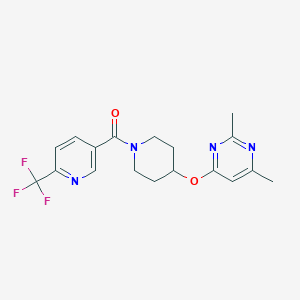(4-((2,6-Dimethylpyrimidin-4-yl)oxy)piperidin-1-yl)(6-(trifluoromethyl)pyridin-3-yl)methanone