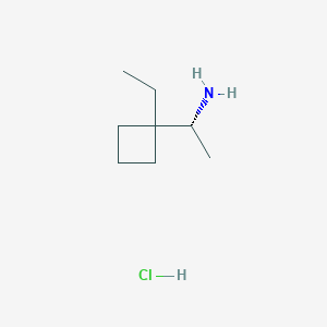 molecular formula C8H18ClN B2602705 (1R)-1-(1-乙基环丁基)乙胺；盐酸盐 CAS No. 2567489-51-2