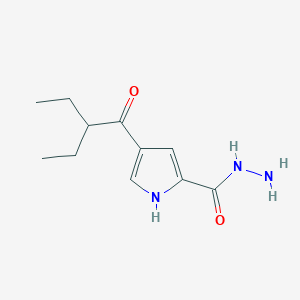 molecular formula C11H17N3O2 B2602706 4-(2-ethylbutanoyl)-1H-pyrrole-2-carbohydrazide CAS No. 477848-78-5