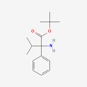 molecular formula C15H23NO2 B2602716 Tert-butyl 2-amino-3-methyl-2-phenylbutanoate CAS No. 2248320-95-6