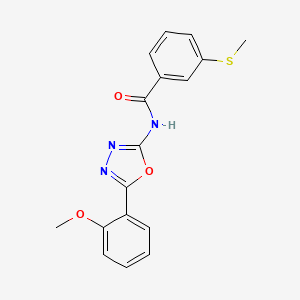 N-[5-(2-methoxyphenyl)-1,3,4-oxadiazol-2-yl]-3-methylsulfanylbenzamide