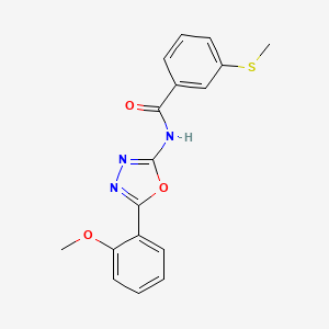 molecular formula C17H15N3O3S B2602718 N-[5-(2-methoxyphenyl)-1,3,4-oxadiazol-2-yl]-3-(methylsulfanyl)benzamide CAS No. 896344-43-7