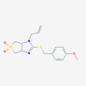 4-{[(1-allyl-5,5-dioxido-3a,4,6,6a-tetrahydro-1H-thieno[3,4-d]imidazol-2-yl)sulfanyl]methyl}phenyl methyl ether