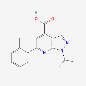 1-isopropyl-6-(2-methylphenyl)-1H-pyrazolo[3,4-b]pyridine-4-carboxylic acid