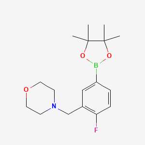 molecular formula C17H25BFNO3 B2602722 4-Fluoro-3-(morpholinomethyl)phenylboronic acid pinacol ester CAS No. 2377610-63-2