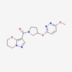 (6,7-dihydro-5H-pyrazolo[5,1-b][1,3]oxazin-3-yl)(3-((6-methoxypyridazin-3-yl)oxy)pyrrolidin-1-yl)methanone