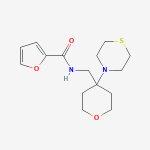 N-[(4-Thiomorpholin-4-yloxan-4-yl)methyl]furan-2-carboxamide