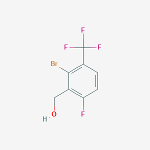 molecular formula C8H5BrF4O B2602727 2-溴-6-氟-3-(三氟甲基)苯甲醇 CAS No. 2090690-37-0