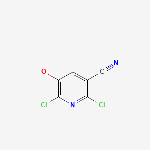 molecular formula C7H4Cl2N2O B2602732 2,6-二氯-5-甲氧基烟腈 CAS No. 2089381-34-8