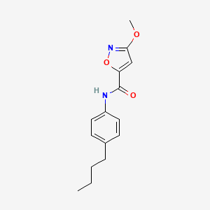 molecular formula C15H18N2O3 B2602742 N-(4-butylphenyl)-3-methoxyisoxazole-5-carboxamide CAS No. 1428358-82-0
