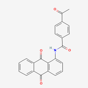 molecular formula C23H15NO4 B2602746 4-acetyl-N-(9,10-dioxo-9,10-dihydroanthracen-1-yl)benzamide CAS No. 312605-53-1