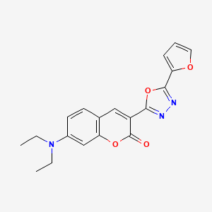 7-(diethylamino)-3-(5-(furan-2-yl)-1,3,4-oxadiazol-2-yl)-2H-chromen-2-one