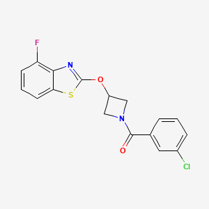 (3-Chlorophenyl)(3-((4-fluorobenzo[d]thiazol-2-yl)oxy)azetidin-1-yl)methanone