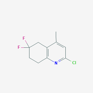 molecular formula C10H10ClF2N B2602760 2-Chloro-6,6-difluoro-4-methyl-7,8-dihydro-5H-quinoline CAS No. 2383620-70-8