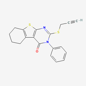 3-Phenyl-2-prop-2-ynylsulfanyl-5,6,7,8-tetrahydro-[1]benzothiolo[2,3-d]pyrimidin-4-one