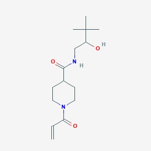 N-(2-Hydroxy-3,3-dimethylbutyl)-1-prop-2-enoylpiperidine-4-carboxamide