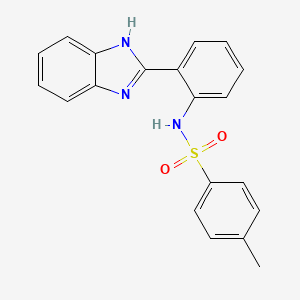 molecular formula C20H17N3O2S B2602769 N-[2-(1H-benzimidazol-2-yl)phenyl]-4-methylbenzenesulfonamide CAS No. 60178-58-7