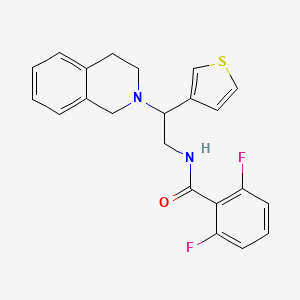molecular formula C22H20F2N2OS B2602771 N-(2-(3,4-dihydroisoquinolin-2(1H)-yl)-2-(thiophen-3-yl)ethyl)-2,6-difluorobenzamide CAS No. 954715-13-0