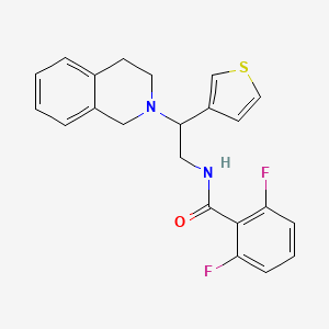 molecular formula C22H20F2N2OS B2602771 N-(2-(3,4-二氢异喹啉-2(1H)-基)-2-(噻吩-3-基)乙基)-2,6-二氟苯甲酰胺 CAS No. 954715-13-0