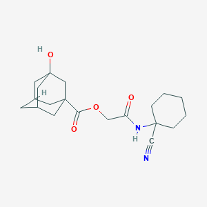 molecular formula C20H28N2O4 B2602772 [2-[(1-Cyanocyclohexyl)amino]-2-oxoethyl] 3-hydroxyadamantane-1-carboxylate CAS No. 876670-50-7