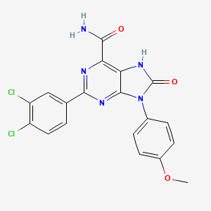2-(3,4-dichlorophenyl)-9-(4-methoxyphenyl)-8-oxo-8,9-dihydro-7H-purine-6-carboxamide