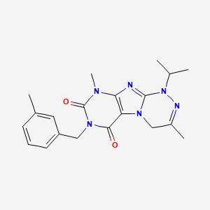 molecular formula C20H24N6O2 B2602783 1-isopropyl-3,9-dimethyl-7-(3-methylbenzyl)-1,4-dihydro-[1,2,4]triazino[3,4-f]purine-6,8(7H,9H)-dione CAS No. 919028-46-9