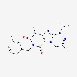 molecular formula C20H24N6O2 B2602783 1-异丙基-3,9-二甲基-7-(3-甲基苄基)-1,4-二氢-[1,2,4]三嗪并[3,4-f]嘌呤-6,8(7H,9H)-二酮 CAS No. 919028-46-9