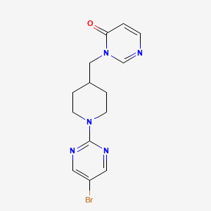 3-{[1-(5-Bromopyrimidin-2-yl)piperidin-4-yl]methyl}-3,4-dihydropyrimidin-4-one
