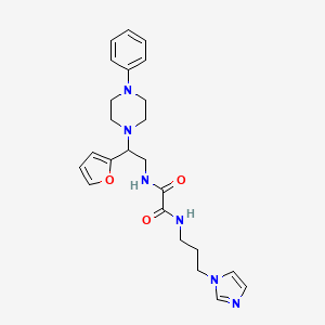 N1-(3-(1H-imidazol-1-yl)propyl)-N2-(2-(furan-2-yl)-2-(4-phenylpiperazin-1-yl)ethyl)oxalamide