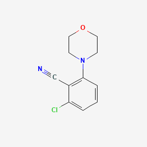 molecular formula C11H11ClN2O B2602811 2-Chloro-6-morpholin-4-ylbenzonitrile CAS No. 20925-56-8